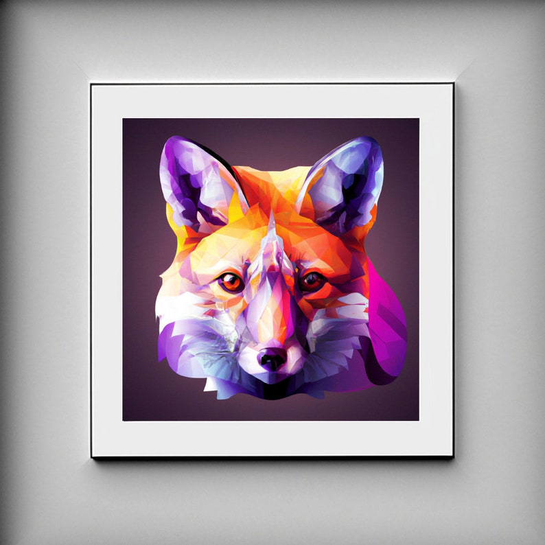 Modern Fox PRINTABLE ART Fox Print Download Fox Poster Wild Life Gift ...