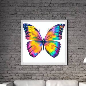 Moderner Schmetterling DRUCKBARE KUNST Schmetterling Print Download Poster Insekt Leben Geschenk Insekt Wand-Dekor Malerei Bunte Einteiler Poster