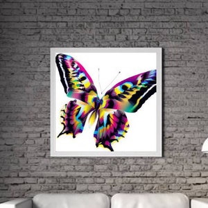 Modern Butterfly PRINTABLE ART Butterfly Print Download Poster Insect Life Gift Insect Wall Decor Painting Colorful One piece Poster