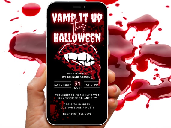 Vamp It up This Halloween Invite, Vampire Party Invitation, Costume Party, Gothic Themed Digital Invites Adult, Fangs & Fun Editable Evite - Etsy Vamp It up This Halloween Invite, Vampire Party Invitation, Costume Party, Gothic Themed Digital Invites Adult, Fangs & Fun Editable Evite - Etsy