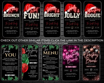 Animated Christmas Brunch Invitation, Xmas Brunch Invite