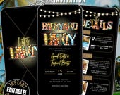 Fun Backyard Party Invite Digital Summer Party Evite Custom Adult Birthday Bash BBQ Invitation Template BYOB Cookout Kids Pool Party Flyer