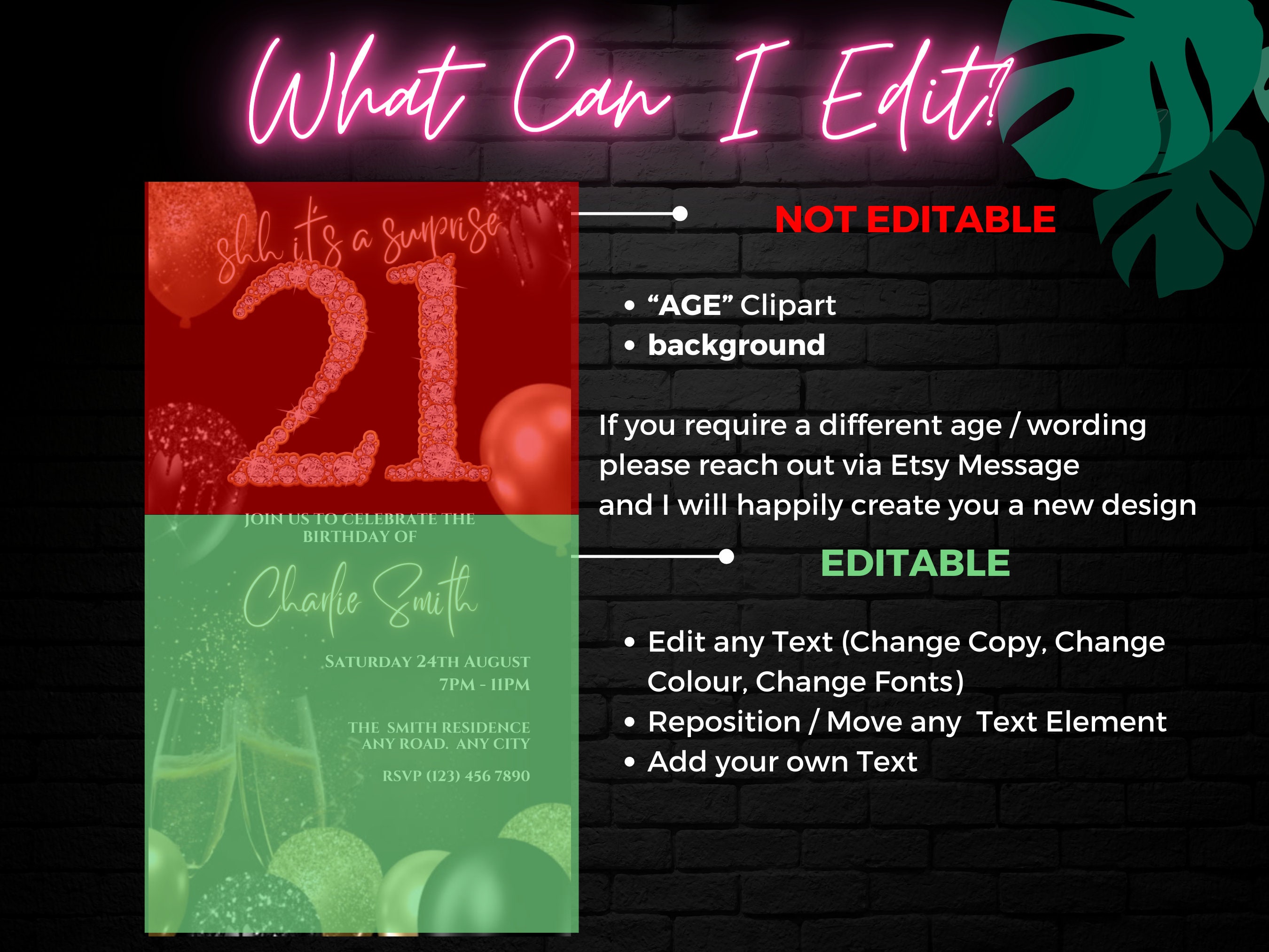 Animated Surprise 21st Birthday Invitation Template, 21st Surprise ...