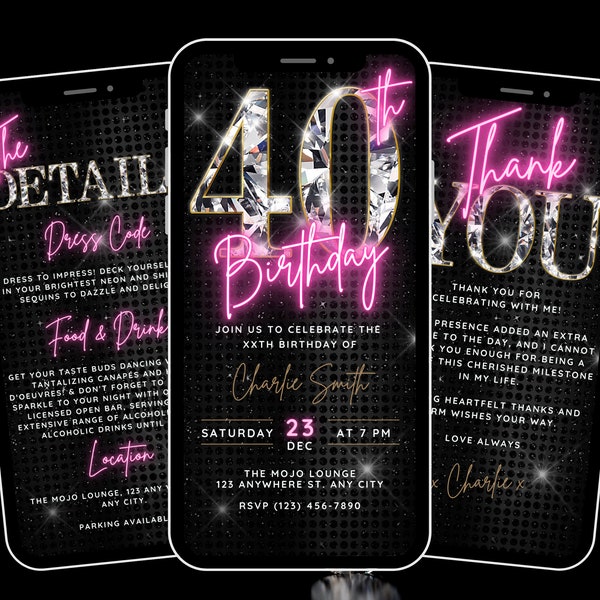 Animated Birthday Invitations for Women – Etsy