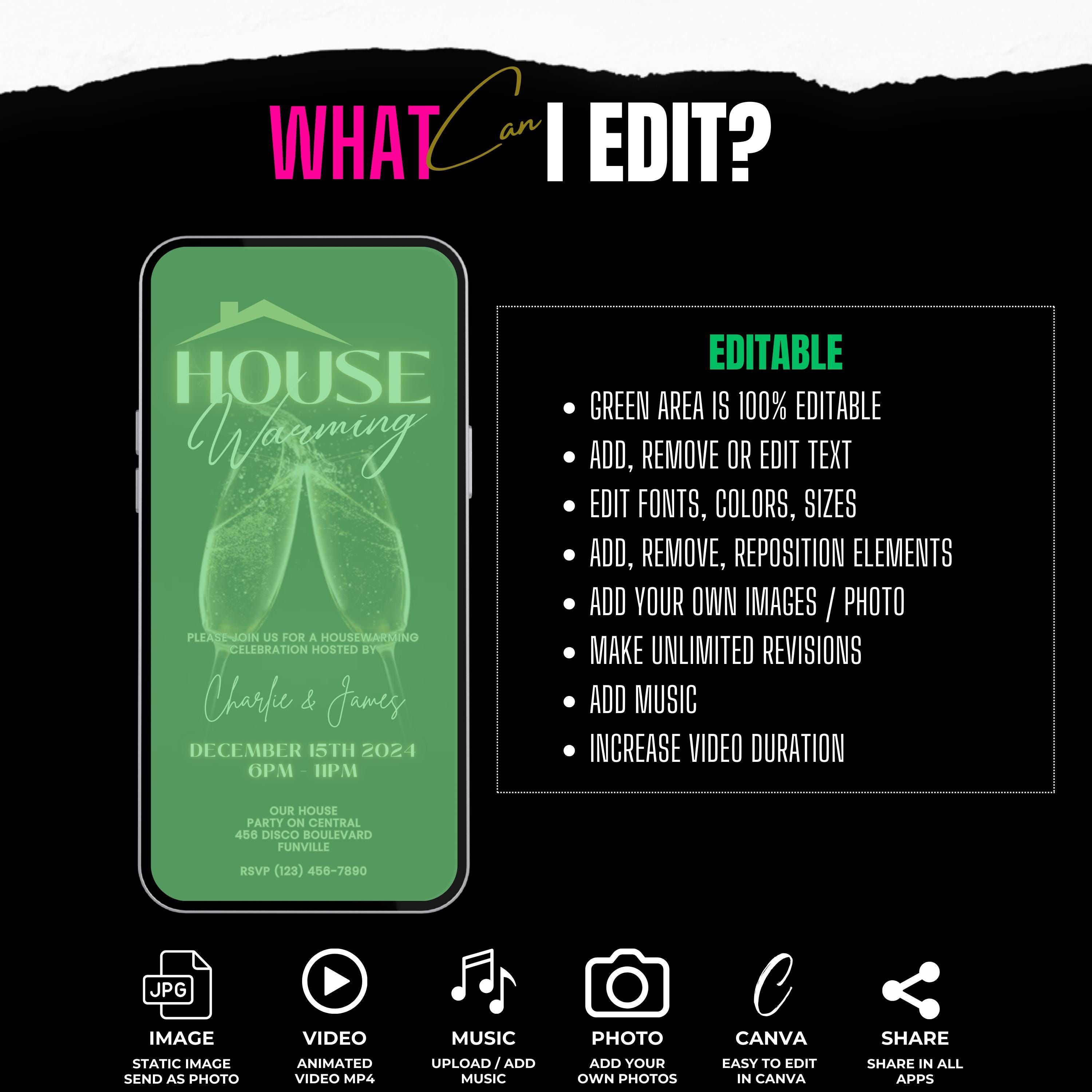Digital Housewarming Invitation Flyer, Animated House Warming ...