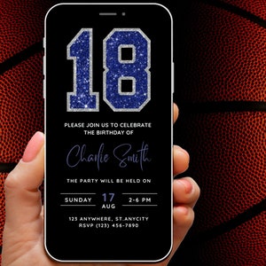 18th Birthday Invitation Template - 18th Party Invite Editable Template - Customisable Party Evite - Digital Download - Party Invitation