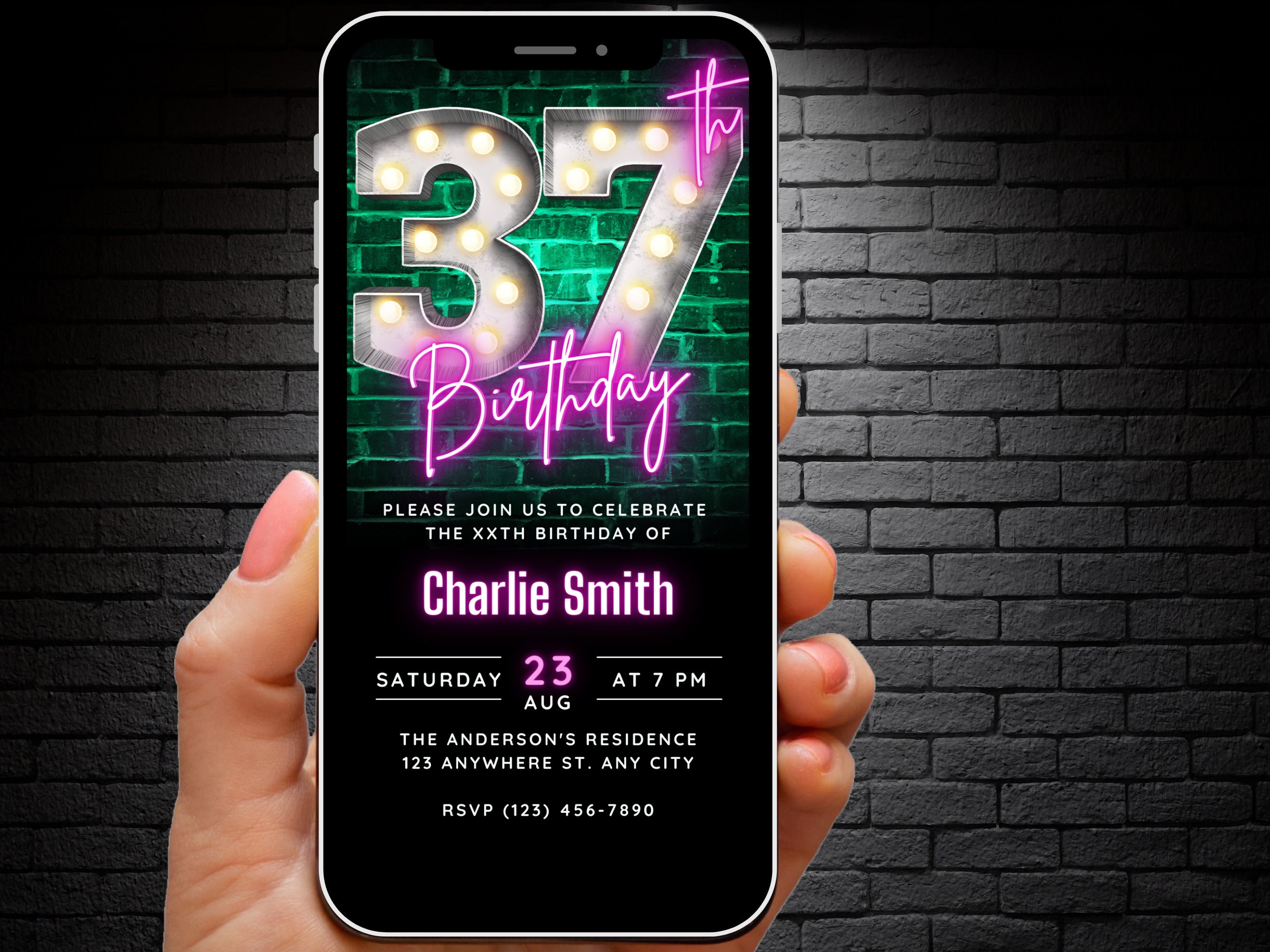 Tarjeta De Cumpleaños Para Cuñado 37 Años – Diseño Divertido Con Gato, Tamaño 145x145 Mm, Ecológica