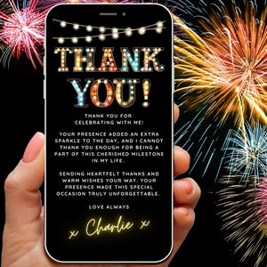 Digitale Dankeskarte, bearbeitbare Dankes-E-Card-Vorlage, lustige Geburtstags-Dankeskarte, Text-Telefon-virtuelle elektronische Dankes-E-Card-Notiz