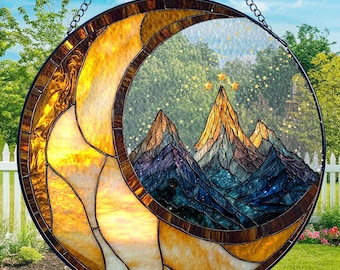 Night Court Suncatcher Ornament, Fantasy Reader Gift, Night Court Stained Glass Hanging, Bookish Gift, Book Lovers Gift, Bookshelf Decor