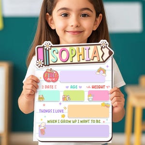 Customized First And Last Day Of School Sign, Personalized Back to School Sign, Kindergarten First Day Sign, 1st Day of School Wooden Board