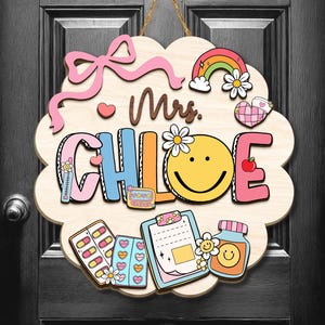 School Nurse Door Sign, Classroom Decor, Nurse Door Hanger, Nurse Sign Wall Art, School Medical Nursing Staff, New School Nurse Gift