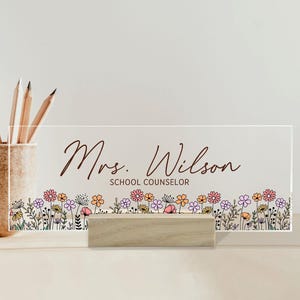 School Counselor Name Sign, Back To School Gift, Counselor Mental Health Gift, Counselor Desk Name Plate, School Counselor Office Decor