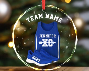 Cross Country Ornament, Personalized Sports Ornament, Sport Team Gift, Senior Gift, Cross Country Coach Ornament XC Runner, Runner Team Gift