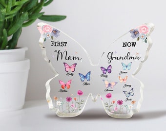 Butterfly Grandma's Bunch  Acrylic Plaque, Grandma Butterfly Kisses, Butterflies Mom, Mother's Day Gift, Gift From Kid, Nana Grandma Grandmy