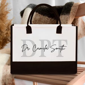 Personalized Physical Therapy Tote Bag, DPT Tote Bag, DPT Graduation Gift, Doctor of Physical Therapy Graduation Gift, Dpt Gifts, PT Gifts