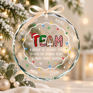 Custom Great Team Christmas Ornament 2026, Personalized Staff Ornament, Coworker Gift, Employee Appreciation Great Team Holiday Keepsake