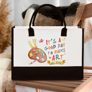 Personalized Art Teacher Tote Bag, It's A Good Day To Make Art, Art Teacher Gift, Art Lover Gift, Artist Gift, Teacher Bag, Gift For Teacher