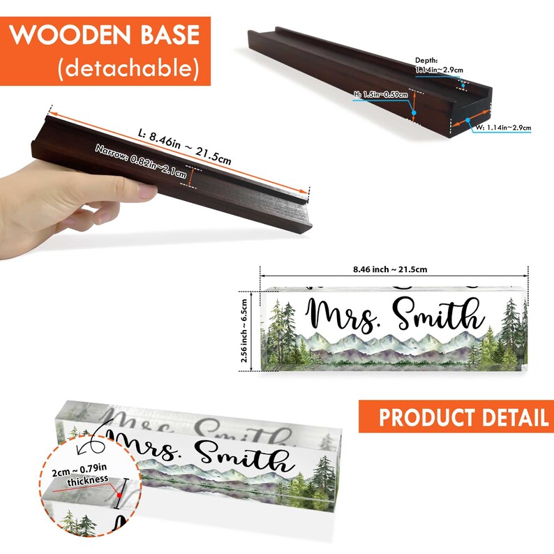 Personalized Name Plate for Desk, Teacher Name Plate, Custom Name Sign ...