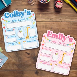 Custom First & Last Day School Sign, Back to School Sign Kindergarten 1st Day of School Sign First Day Wooden School Board School Photo Prop