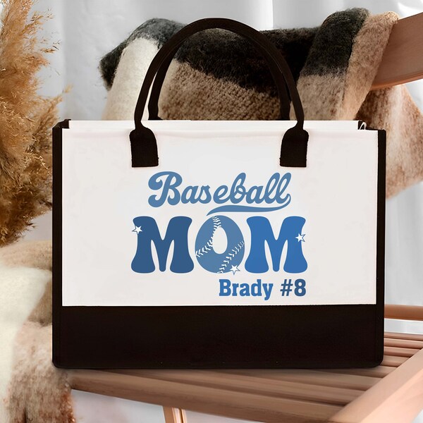 CafePress Baseball Mom Natural Canvas Tote Bag - Reusable Shopping Bag, Gift For Mom