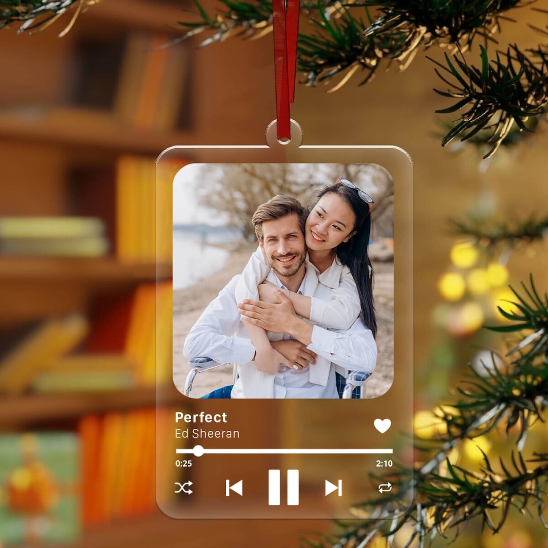 Personalized Lyrics Ornament, Custom Wedding First Dance Song