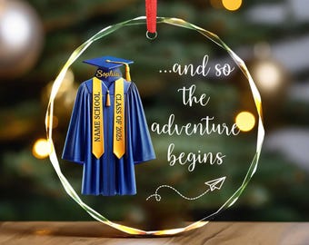 Personalized Graduation Ornament, Class of 2025 Ornament, High School Graduation Gift, College Graduated, New Graduate Gift, Grad Gift 2025