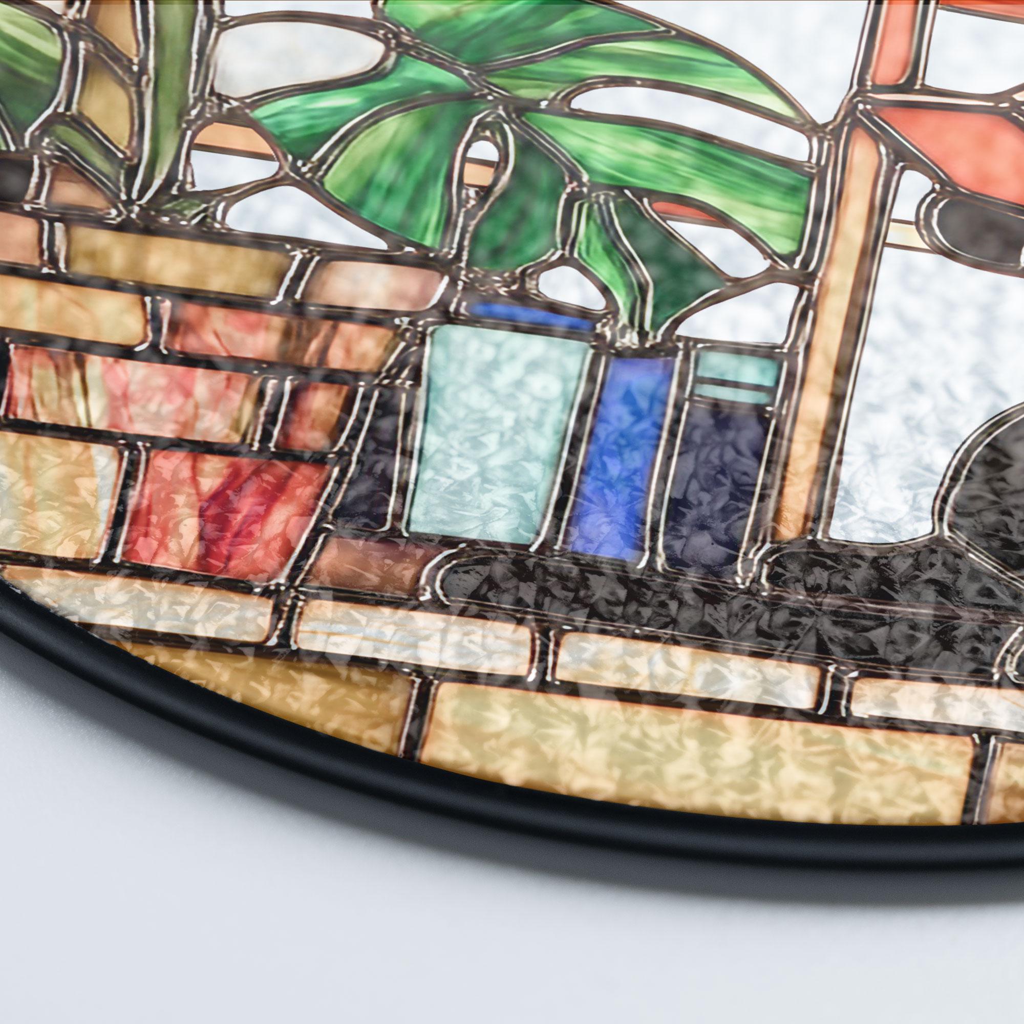 Stained Glass Black Cat and Book Suncatcher Book Lover Gift for ...