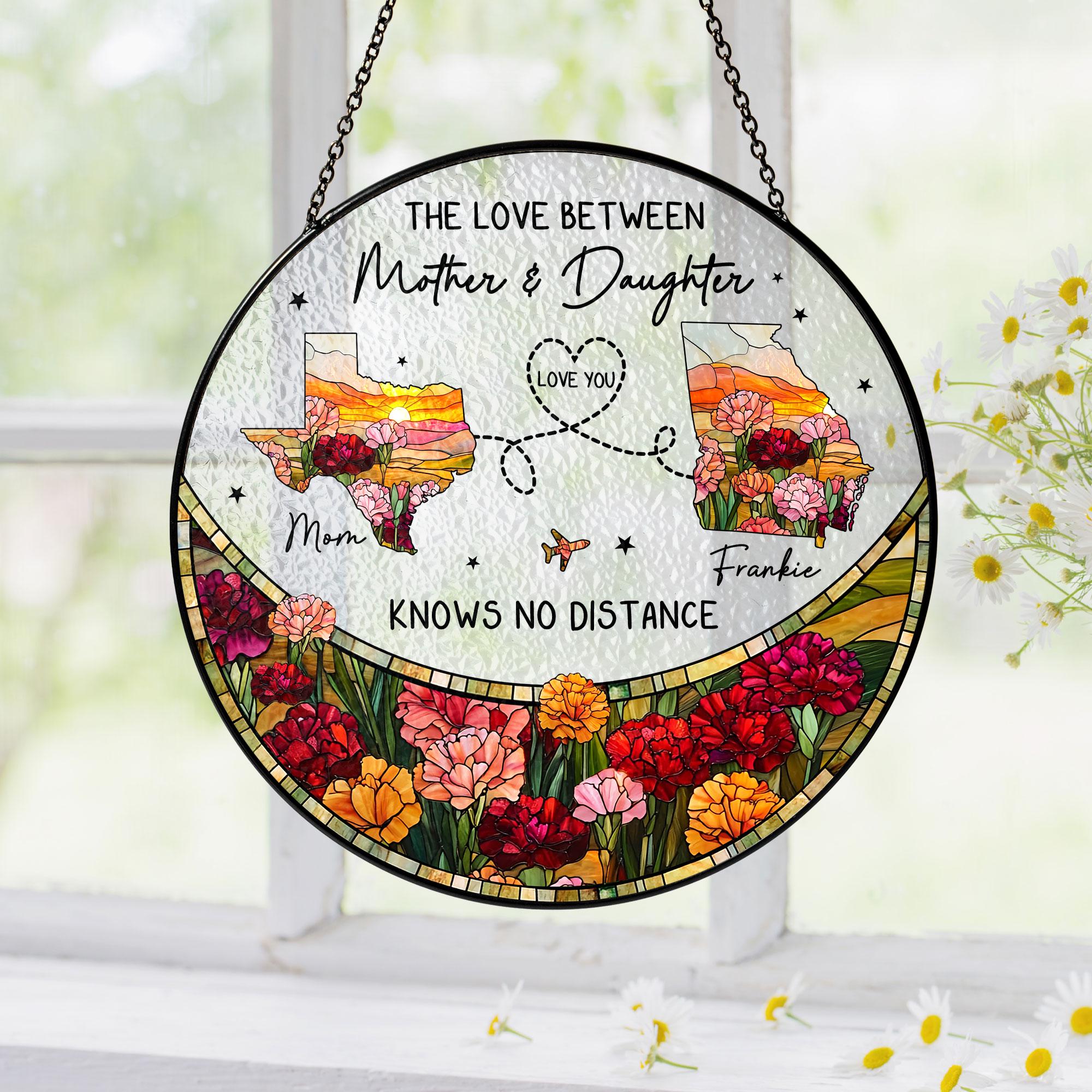 Long Distance Mom Stained Glass Suncatcher Mother's Day Gift ...