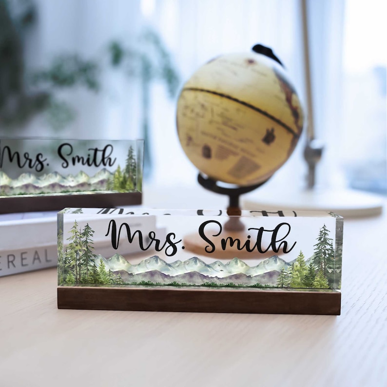 Personalized Name Plate for Desk, Teacher Name Plate, Custom Name Sign ...