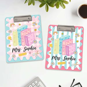 Personalized Teacher Appreciation Gift, Back to School Gift, Custom Teacher Acrylic Clipboard, Teacher Name Clipboard, Gift for Teacher