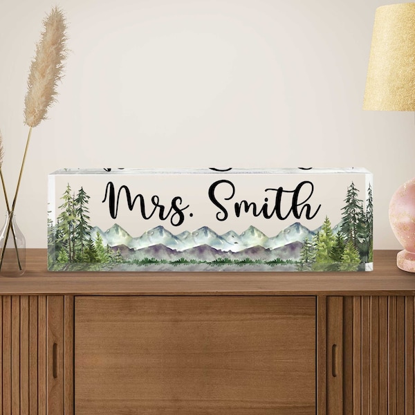 Name Plate for Office Mountains - Etsy