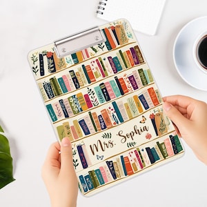 Personalized Teacher Appreciation Gift, Back to School Gift Custom Teacher Acrylic Clipboard, Teacher Name Clipboard Librarian Gift Teacher