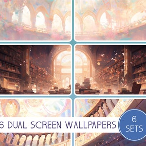 Humble Haven Dual Screen Collection, 6 Sets, 6 Super Ultrawide Wallpapers, High Resolution, 32:9, Multiple Screens, Lofi, Instant Download
