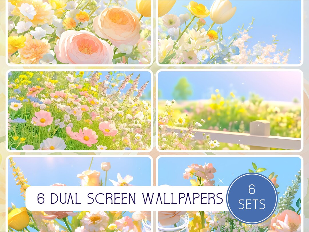 Sunlit Bloom Dual Screen Collection, 6 Sets, 6 Super Ultrawide ...