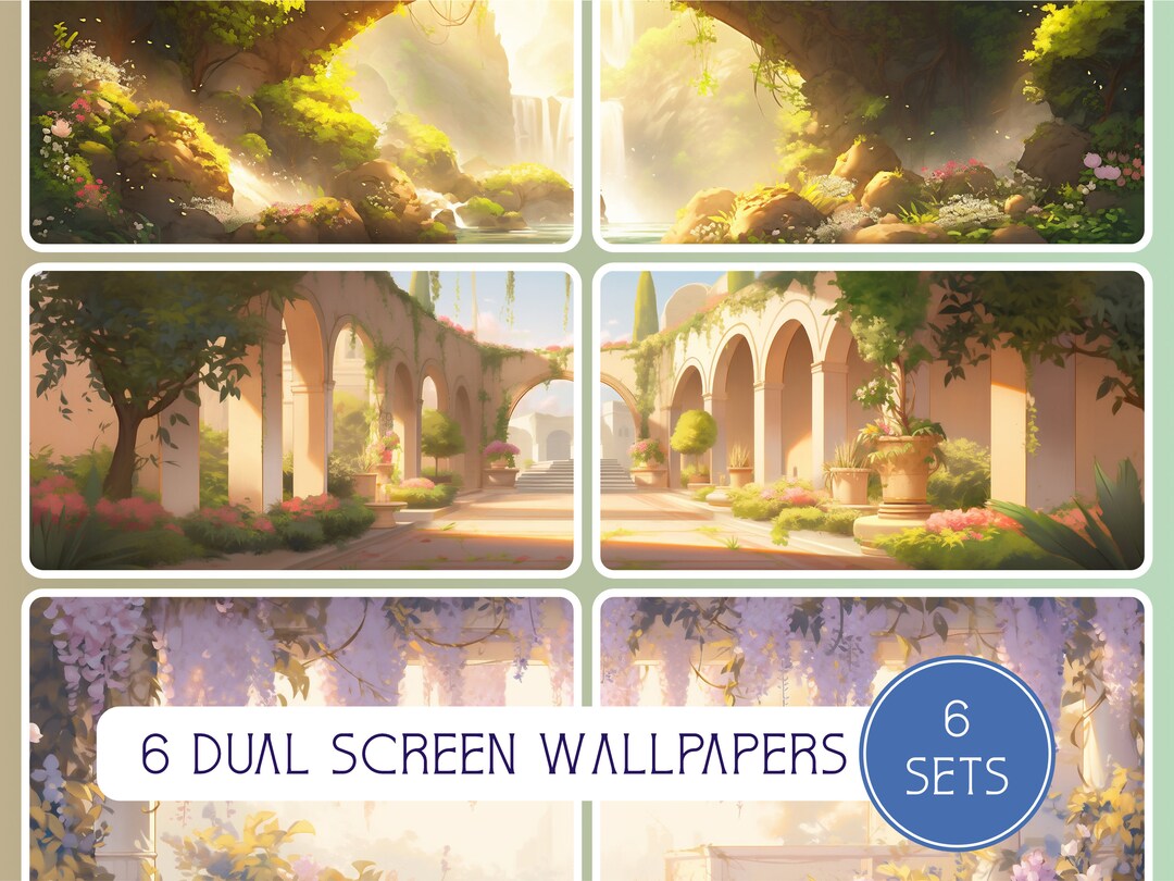 Earthy Window Screen Earthy Embrace Dual Screen Collection, 6 Sets, 6 Super Ultrawide ...