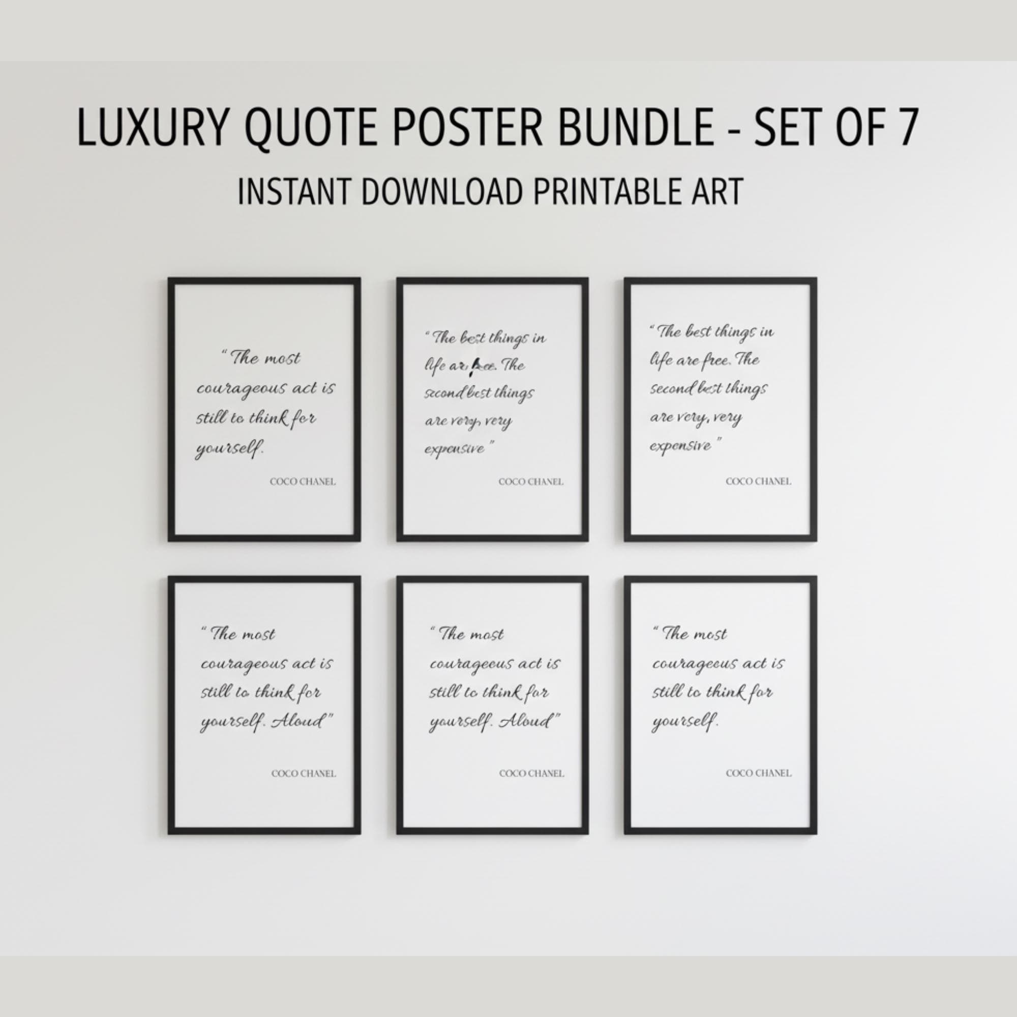 Coco Chanel Quotes Wall Art Set of 7, Fashion Printable Posters ...