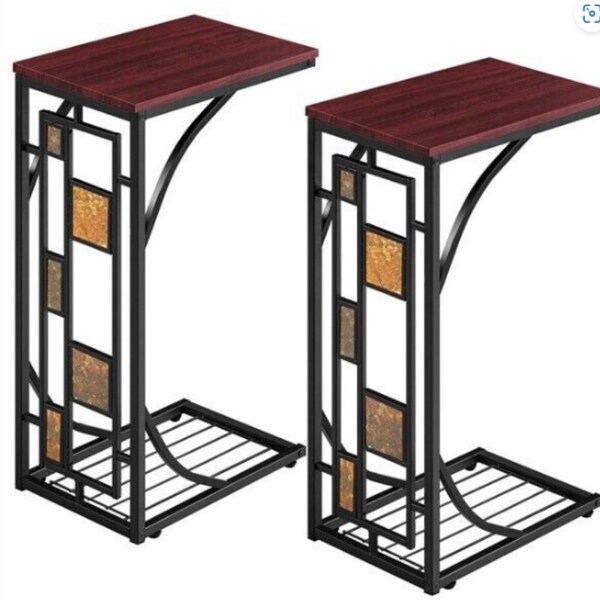 End Table That Slides Under Couch Etsy