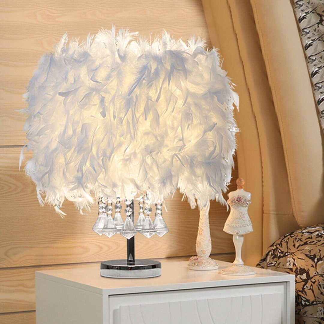 Fluffy Feather Pendant Lamp Shade Modern Droplight Lampshade Etsy
