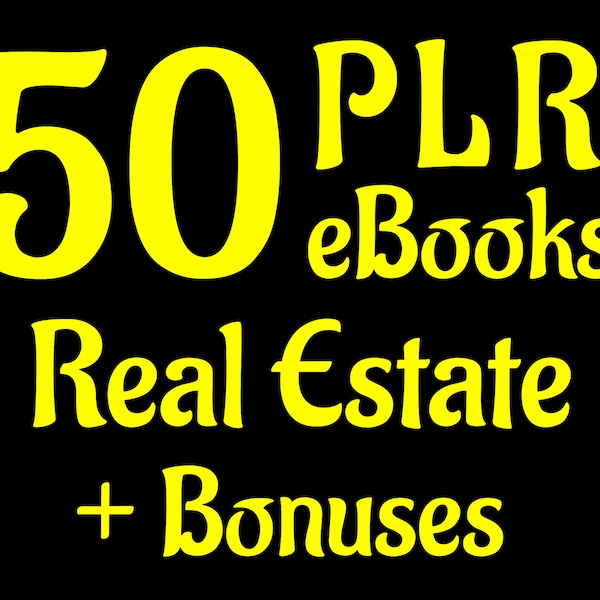50 Real Estate PLR eBooks + Bonuses | High Quality PLR Bundle for Social Media, Articles for Blog, Website...