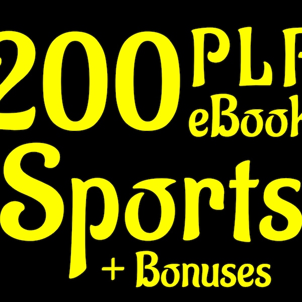 200 Sport PLR eBooks + Boni | Hochwertiges PLR Bundle für Social Media, Artikel für Blog, Website...