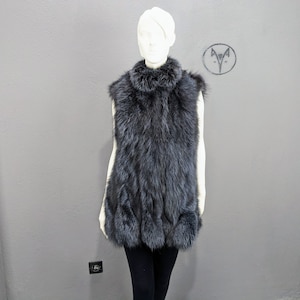 Chaleco de pelo azul marino outlet