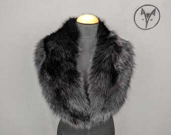 Collo in vera pelliccia di volpe: sciarpa calda di lusso