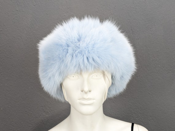 数量は多い Light Headband-hat, Fur Fox Blue Fur Thick Fluffy Color Clothing