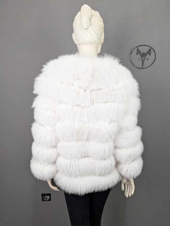 本毛皮 フォックスファーコート ホワイト Mサイズ相当 本毛皮 フォックスファーコート ホワイト Mサイズ相当 - メルカリ