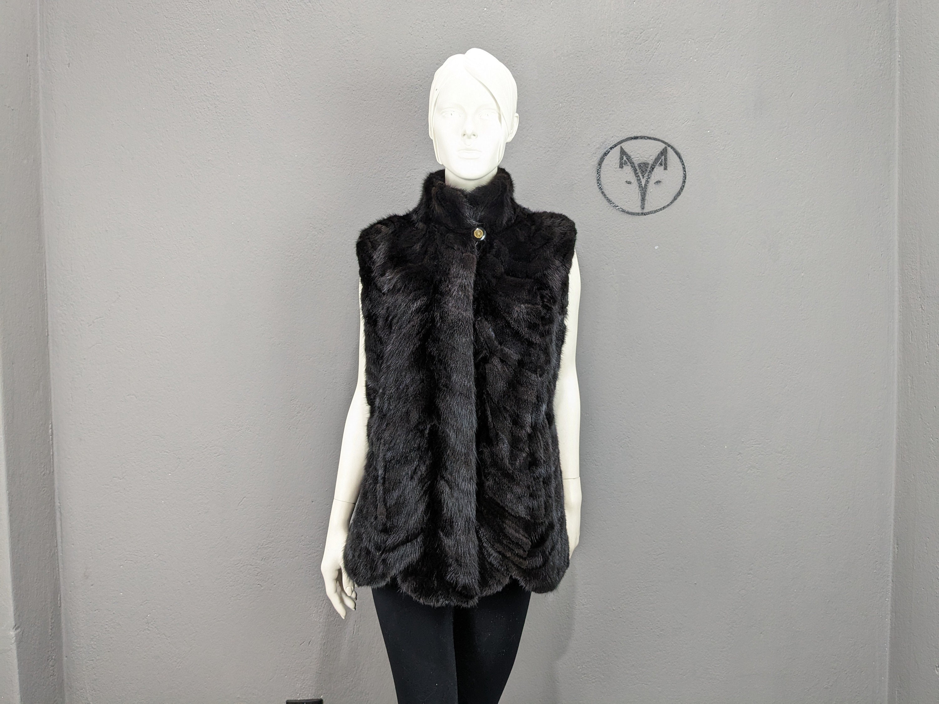 Black mink vest outlet