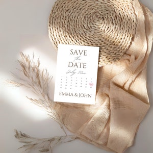Minimalistische Save the Date Vorlage, Save the Date Einladung, einfache Save the Date, Digitale Save the Date Karte, editierbare Vorlage