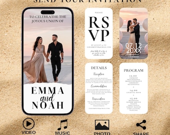 Wedding Invitation Video Template Wedding Invitation Animated Wedding Invitation Digital Wedding Invitation Electronic Wedding Invitation