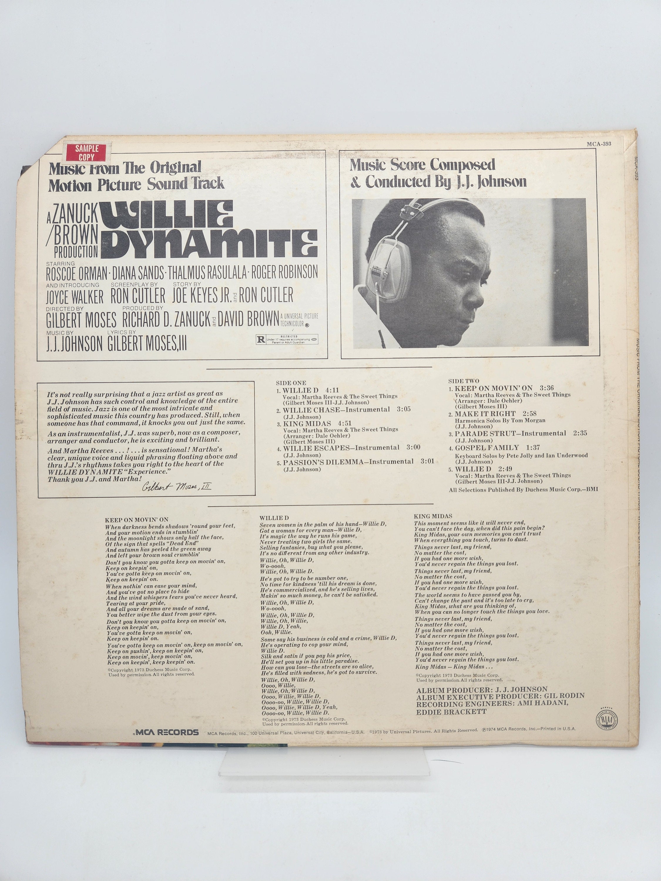 J.J. Johnson – Willie Dynamite LP レコード J.J. Johnson – Willie Dynamite LP レコード