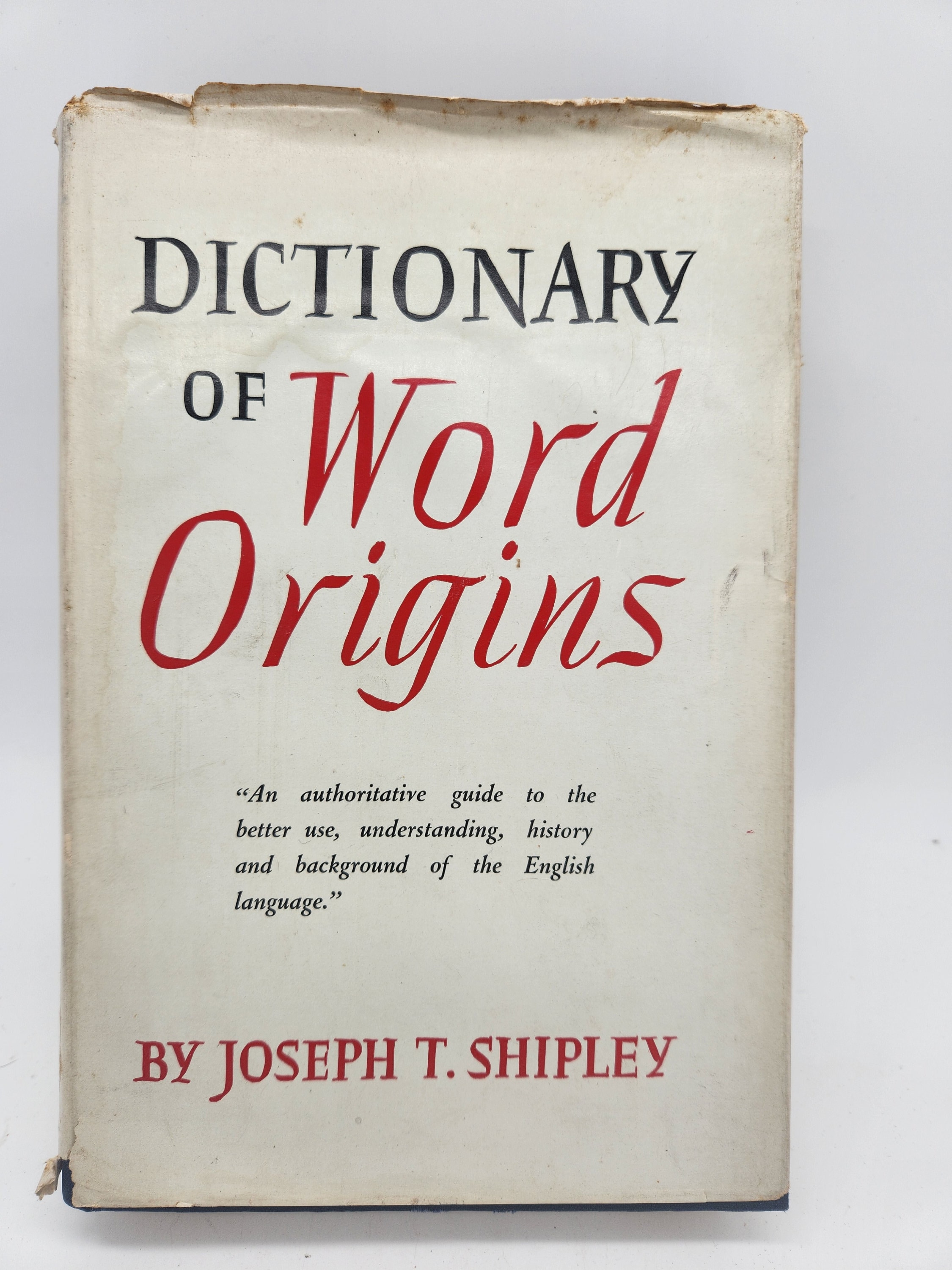 Dictionary of Word Origins, 1945 Second Edition (dust Jacket Only 
