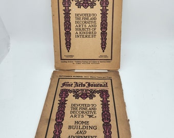 Pair of Fine Arts Journal Magazines - September 1911 & November 1910